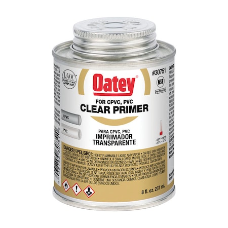 Oatey Primer Pvc Clear 8Oz 30751